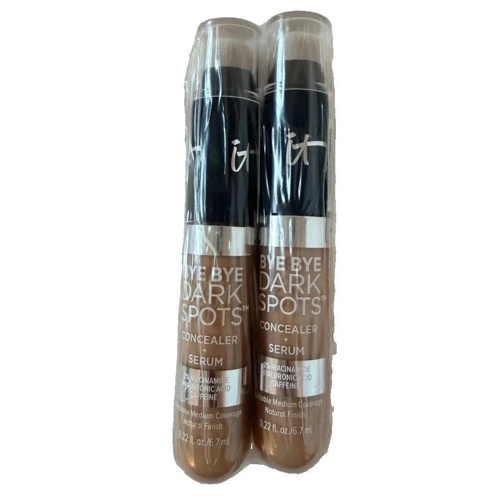 Two (2) IT Cosmetics Bye Bye Dark Spots Concealer + Serum- Tan Cool 40- Sealed